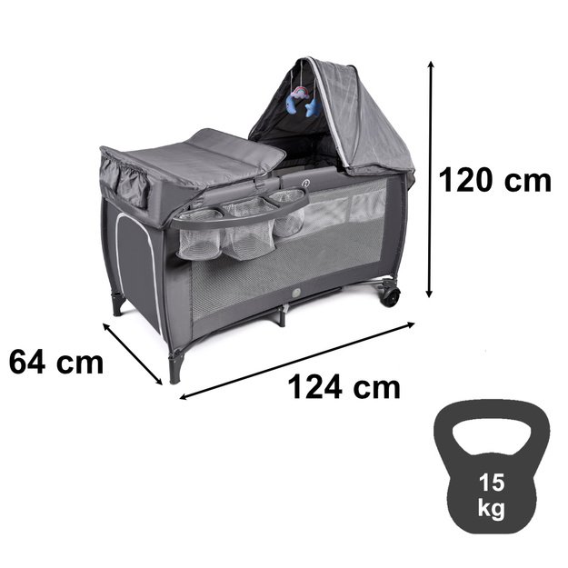 Kelioninė vaiki&scaron;ka lovelė sulankstomas vaiki&scaron;kos lovelės čiužinys dviejų auk&scaron;tų persirengimo stalas