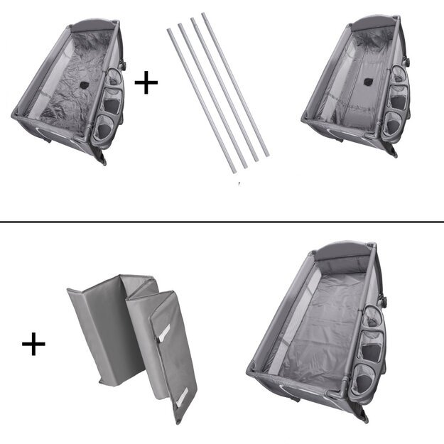 Kelioninė vaiki&scaron;ka lovelė sulankstomas vaiki&scaron;kos lovelės čiužinys dviejų auk&scaron;tų persirengimo stalas