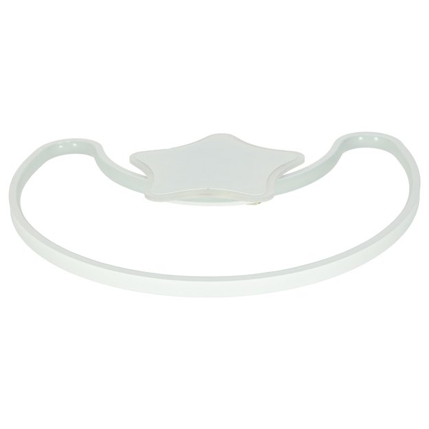 LED lubinis plafonas vaikų kambariui LUMELA + nuotolinio valdymo pultas mėnulio baltumo