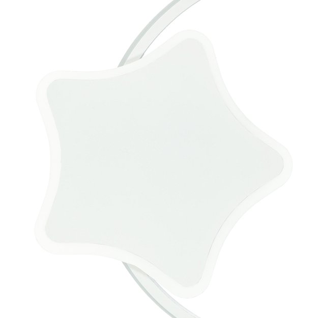 LED lubinis plafonas vaikų kambariui LUMELA + nuotolinio valdymo pultas mėnulio baltumo