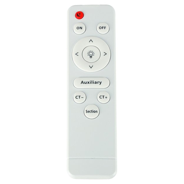 LED lubinis plafonas vaikų kambariui LUMELA + nuotolinio valdymo pultas mėnulio baltumo