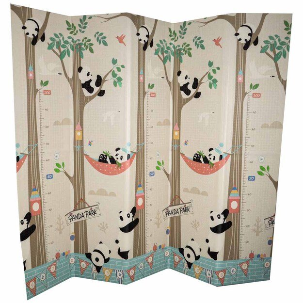 Edukacinis dvipusis putplasčio sulankstomas pandos gatvės kilimėlis 180 x 200 cm