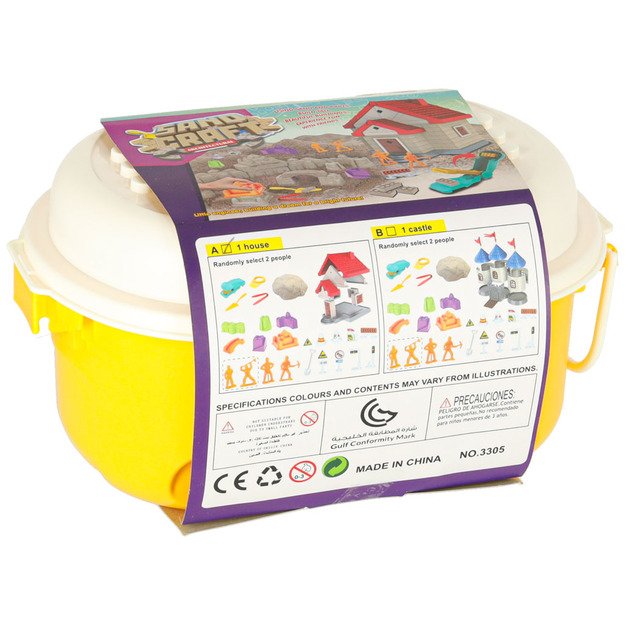Vaikų smėlio 750g namo formelės figūrėlės kūrybinis rinkinys