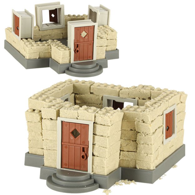 Vaikų smėlio 750g namo formelės figūrėlės kūrybinis rinkinys