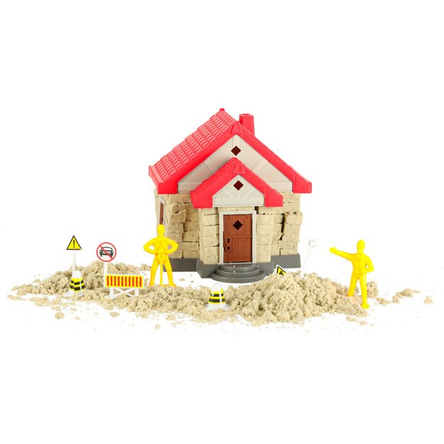 Vaikų smėlio 750g namo formelės figūrėlės kūrybinis rinkinys