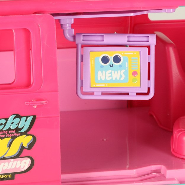 Lėlių automobilis kempingas kemperis priedai lėlių baseinas