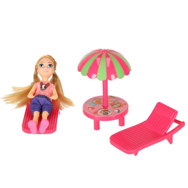 Lėlių automobilis kempingas kemperis priedai lėlių baseinas