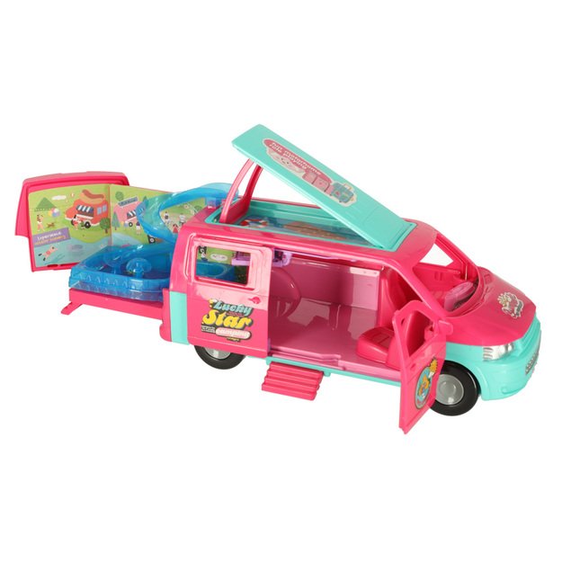 Lėlių automobilis kempingas kemperis priedai lėlių baseinas