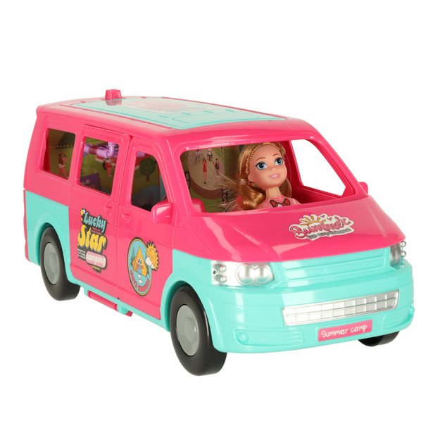 Lėlių automobilis kempingas kemperis priedai lėlių baseinas