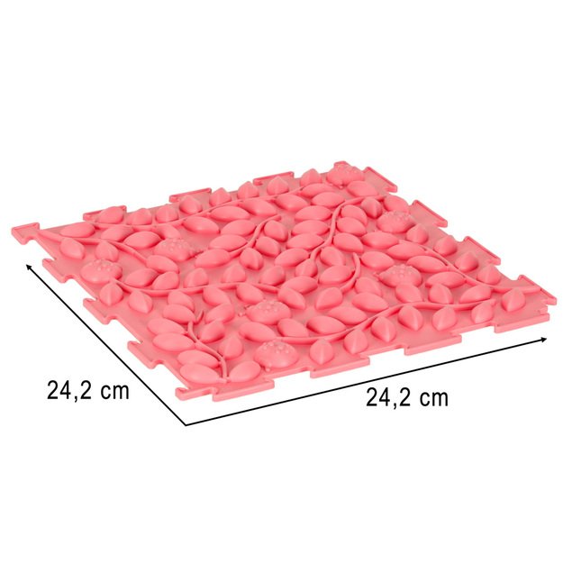 Sensorinis kilimėlis montessori pėdų masažo dėlionė 8 dalių pastelinės spalvos