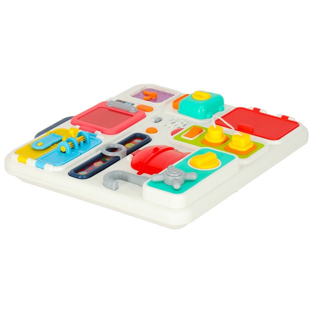 Sensorinė manipuliavimo lenta montessori virtuvės laikrodis &scaron;viesos garsas