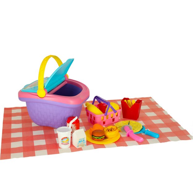 Pikniko krep&scaron;elis greitas maistas pica mėsainiai maistas maistas maistas i&scaron;kylos užkandžiai