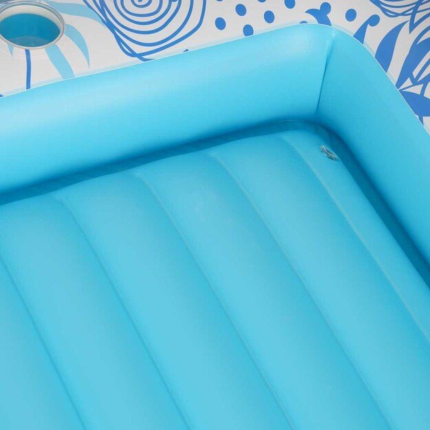 Pripučiamas plaukimo čiužinys, gultas su pagalvėle 175 cm mėlynos spalvos