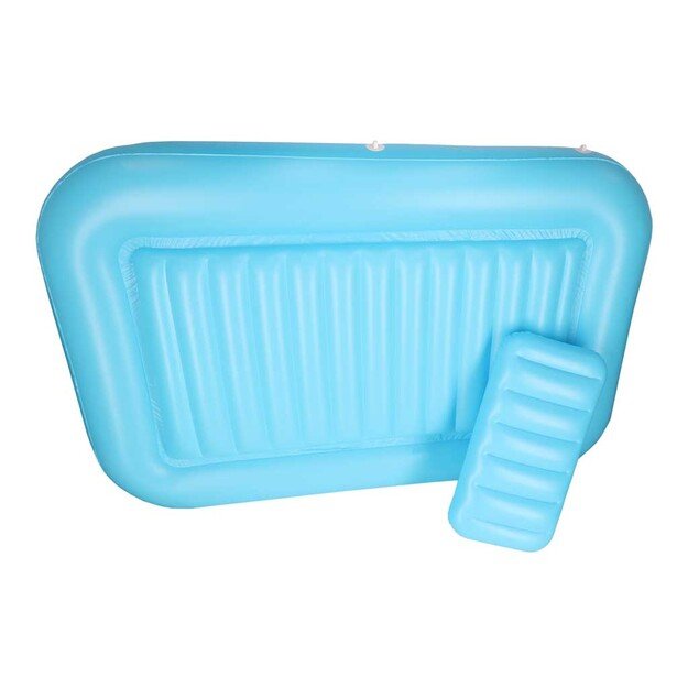 Pripučiamas plaukimo čiužinys, gultas su pagalvėle 175 cm mėlynos spalvos