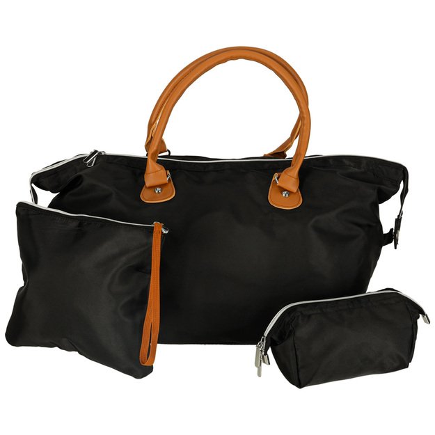 Moterų daugiafunkcinis vežimėlio kelioninis krep&scaron;ys mamai rinkinys juodas