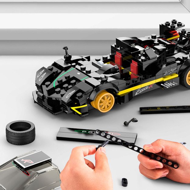 Rastar automobilis 93900-B Pagani Zonda R 1:28 blokai 387el.