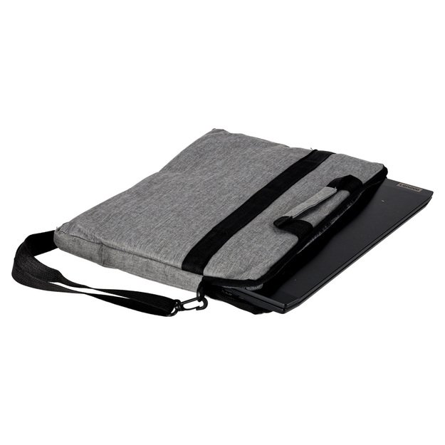 Ne&scaron;iojamojo kompiuterio krep&scaron;ys 15,6 colio dėklas su dirželiu portfelinė moteri&scaron;kas vyri&scaron;kas stiprus pilkas