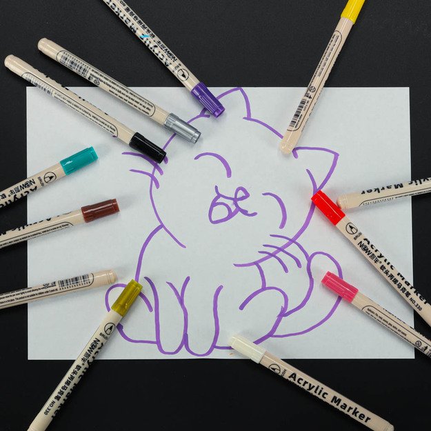 Akriliniai audinių žymekliai akmeniniai žymekliai  pasidaryk pats  vandeniui atsparūs žymekliai 12 vnt.