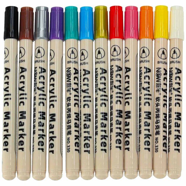 Akriliniai audinių žymekliai akmeniniai žymekliai  pasidaryk pats  vandeniui atsparūs žymekliai 12 vnt.