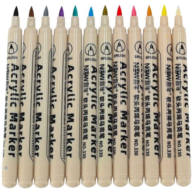 Akriliniai audinių žymekliai akmeniniai žymekliai  pasidaryk pats  vandeniui atsparūs žymekliai 12 vnt.