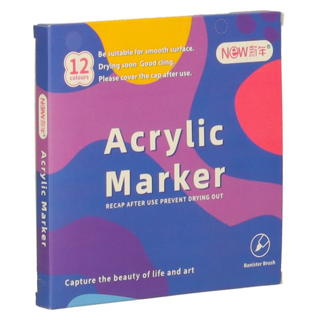 Akriliniai audinių žymekliai akmeniniai žymekliai  pasidaryk pats  vandeniui atsparūs žymekliai 12 vnt.