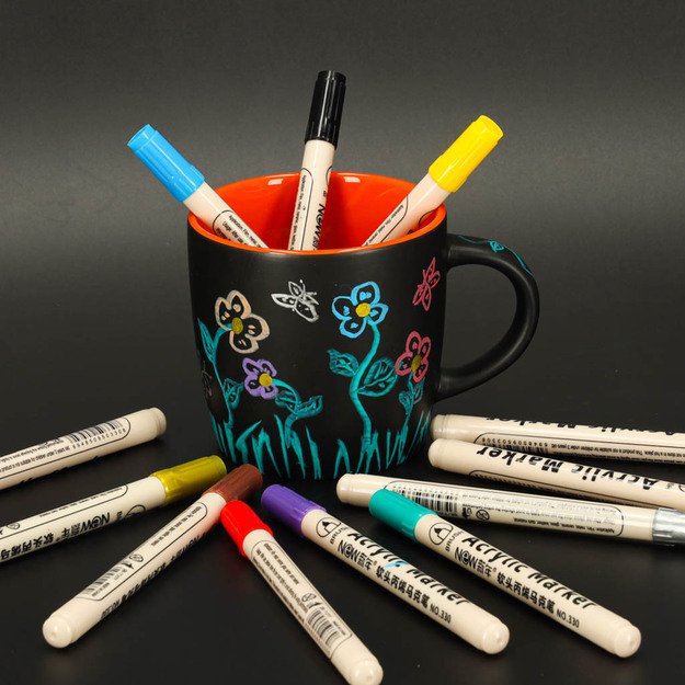 Akriliniai audinių žymekliai akmeniniai žymekliai  pasidaryk pats  vandeniui atsparūs žymekliai 12 vnt.