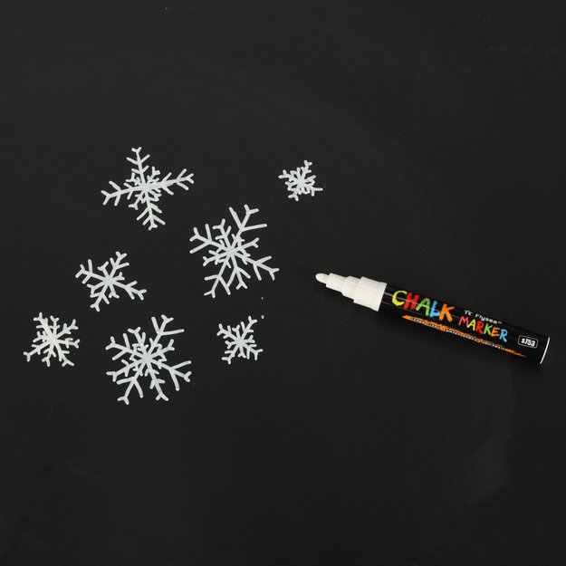 Plaunamieji kreidiniai žymekliai stiklinėms lentoms, skelbimų lentoms, kainų žymoms 8 vnt.