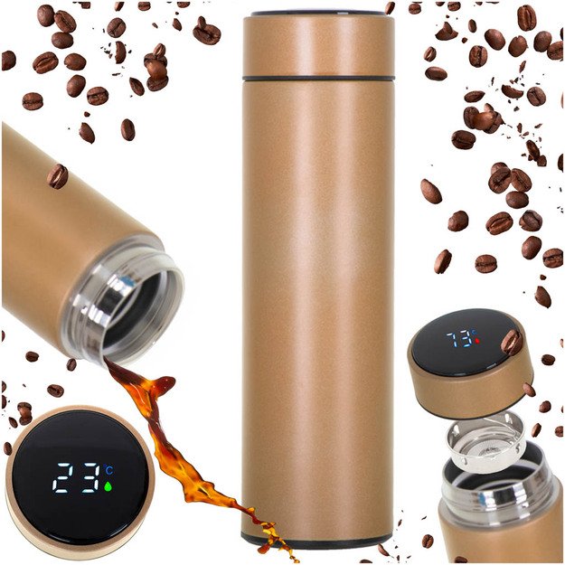  Thermos  puodelis smart LED 500ml auksinis 21