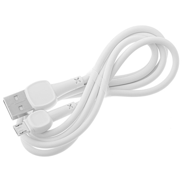 L-BRNO  Micro USB  greitojo įkrovimo kabelis, baltas