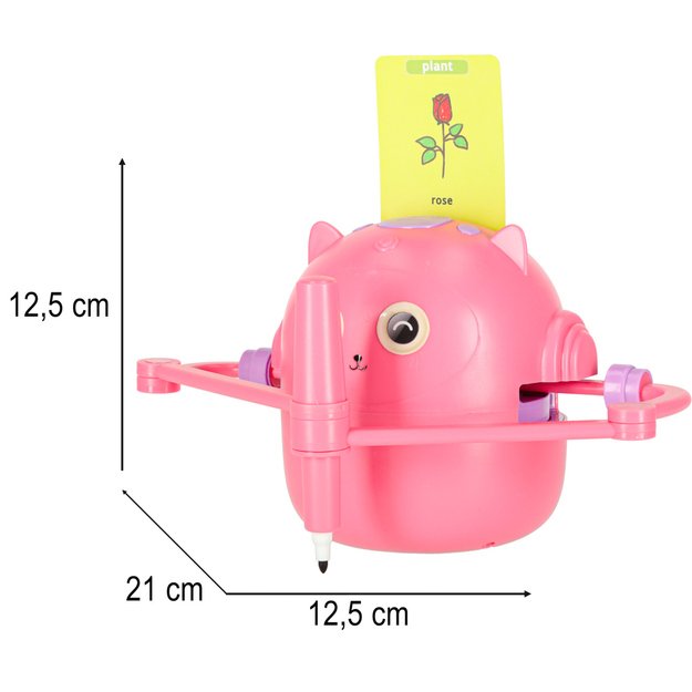 &Scaron;vietimo robotas interaktyvus mokymasis pie&scaron;ti ra&scaron;ymo fiche rinkinio žymekliai rožinės spalvos