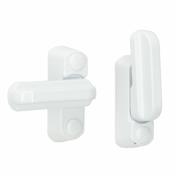 Apsauginis lango užraktas baltas 2vnt