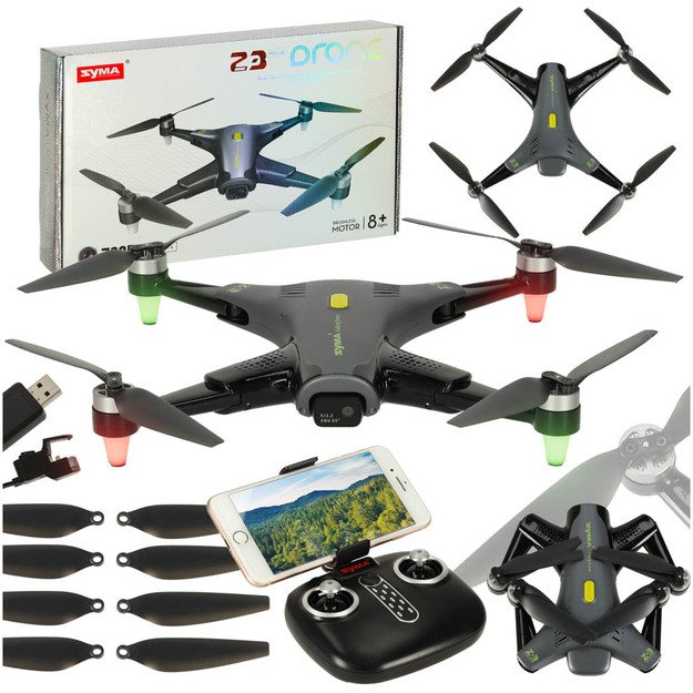  Syma Z3PRO  2,4 GHz 4CH Wi-Fi RC dronas juodas