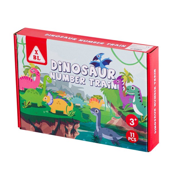 Montessori medinis traukinys dinozaurų traukinys
