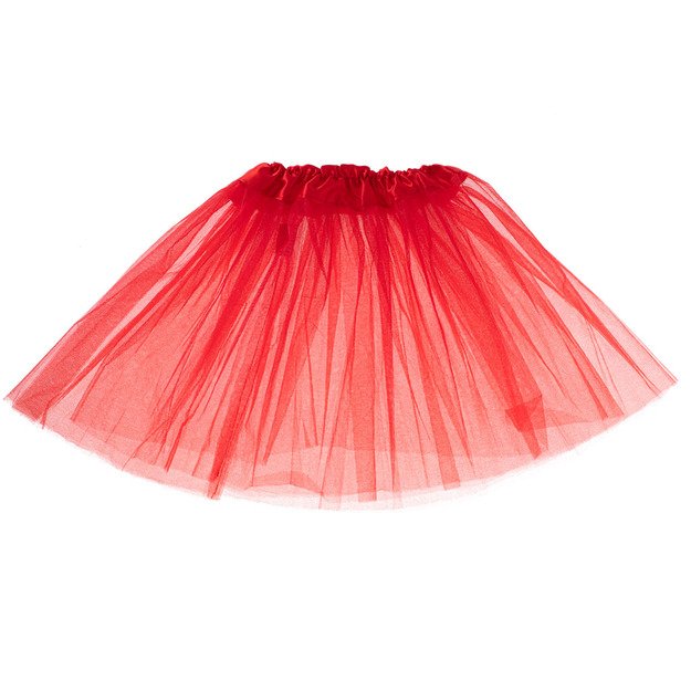 Tiulio tutu sijonas kostiumas raudonas