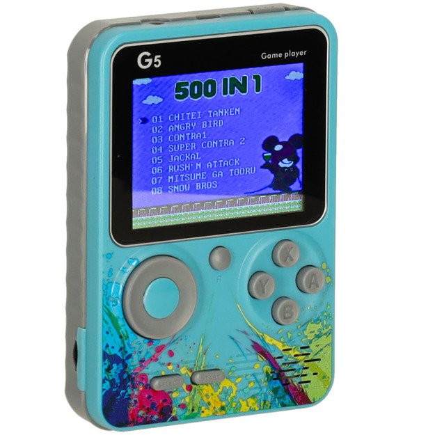 Retro mini ne&scaron;iojamoji žaidimų konsolė