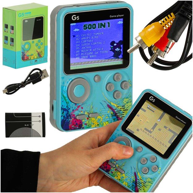 Retro mini ne&scaron;iojamoji žaidimų konsolė