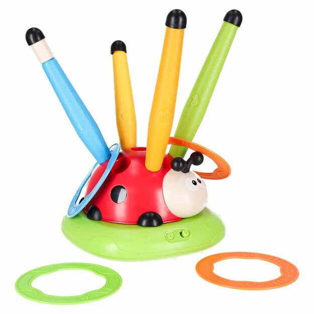 Vaiki&scaron;kas arkadinis žaidimas besisukantis stulpas ladybird target throw 5in1