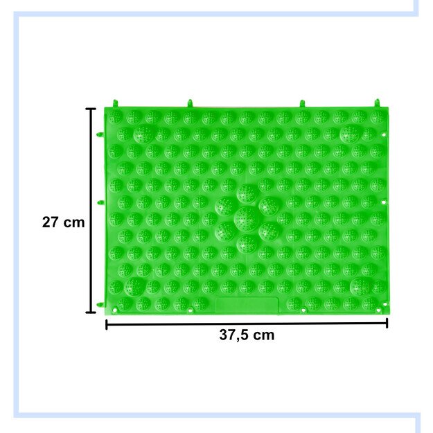 Jutiminio masažo korekcijos kilimėlis žalias