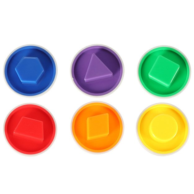 Mokomoji dėlionė kiaušiniai Suderinkite formas ir spalvas