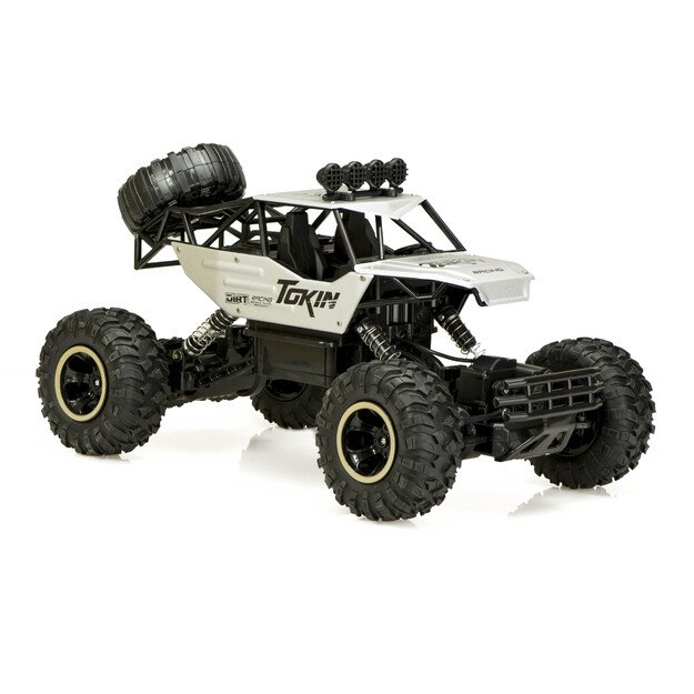 RC automobilis Rock Crawler 1:12 4WD METAL silver