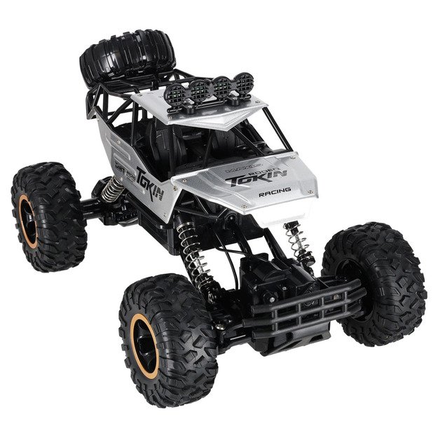 RC automobilis Rock Crawler 1:12 4WD METAL silver