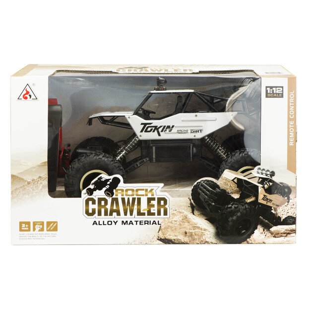 RC automobilis Rock Crawler 1:12 4WD METAL silver