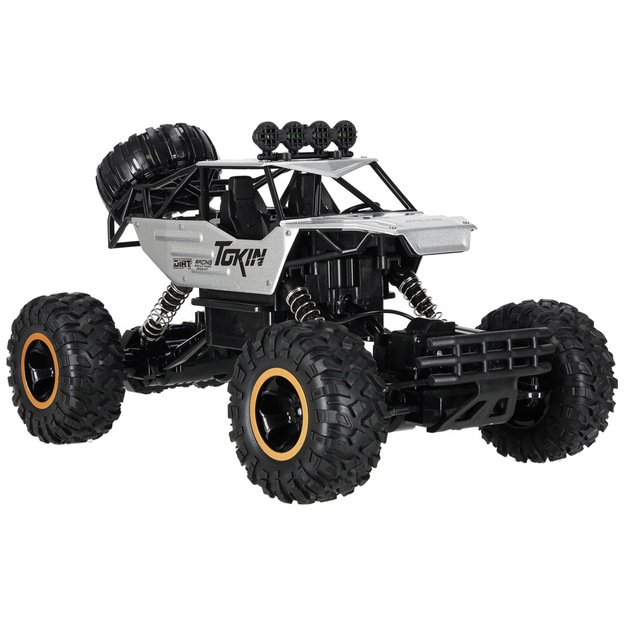 RC automobilis Rock Crawler 1:12 4WD METAL silver