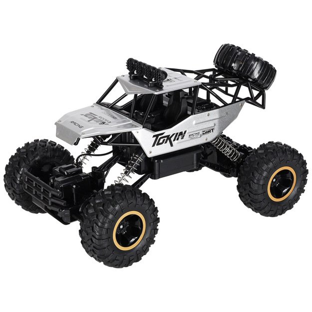 RC automobilis Rock Crawler 1:12 4WD METAL silver