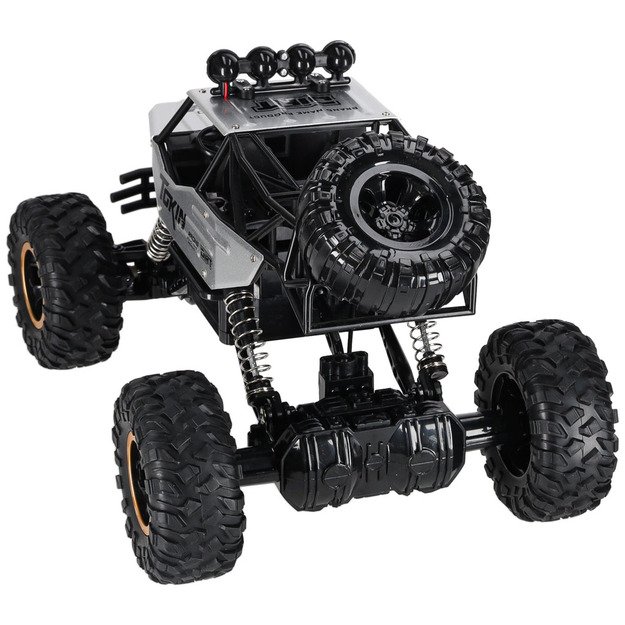 RC automobilis Rock Crawler 1:12 4WD METAL silver