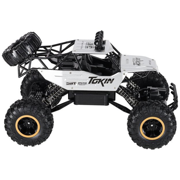 RC automobilis Rock Crawler 1:12 4WD METAL silver