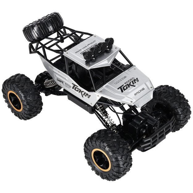 RC automobilis Rock Crawler 1:12 4WD METAL silver