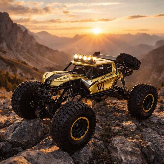RC automobilis Rock Crawler 2.4GHz 1:8 51cm aukso spalvos