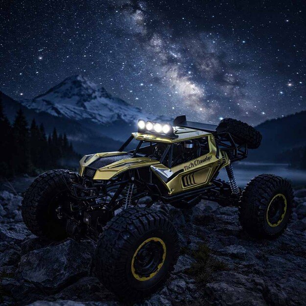 RC automobilis Rock Crawler 2.4GHz 1:8 51cm aukso spalvos