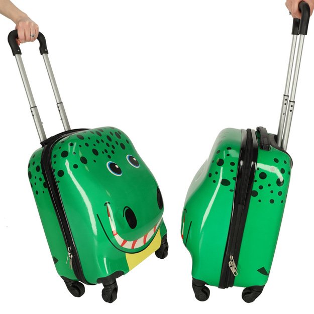 Vaikiškas kelioninis lagaminas ant ratukų krokodilas